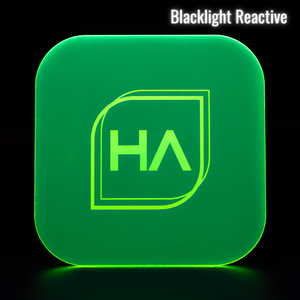 Blacklight reactive 1/16" Fluorescent Green Cast Acrylic Sheet