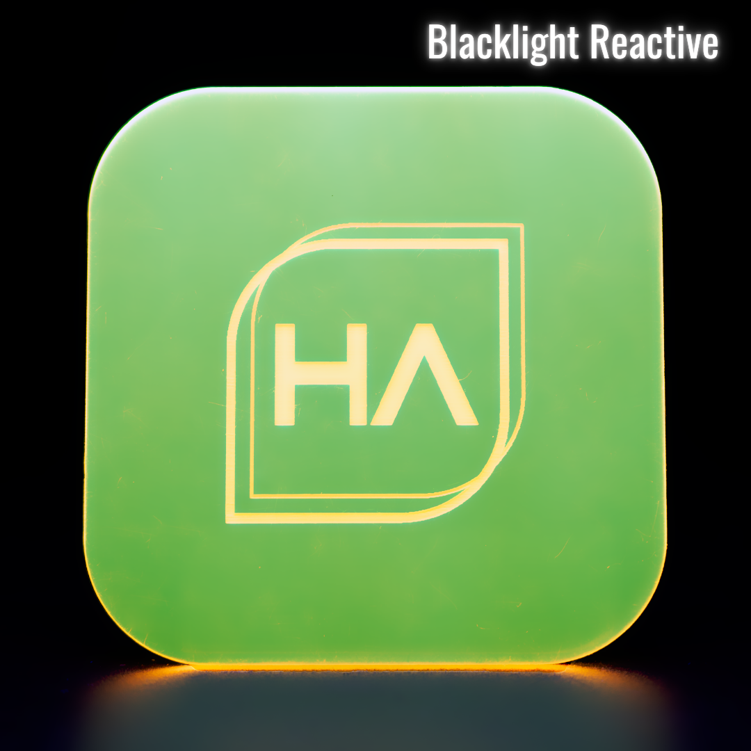 Blacklight reactive 1/16" Fluorescent Yellow Cast Acrylic Sheet