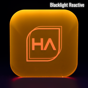 Blacklight reactive 1/4" Fluorescent Orange Cast Acrylic Sheet