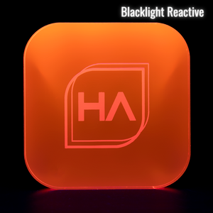 Blacklight reactive 1/4" Fluorescent Red/Pink Cast Acrylic Sheet