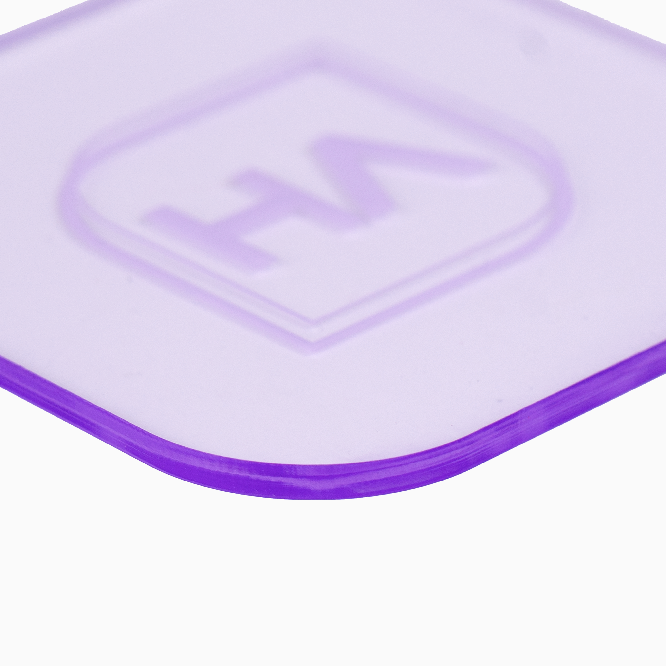 1/8" Edge Glow Translucent Purple Cast Acrylic Sheet Cut Edge Example