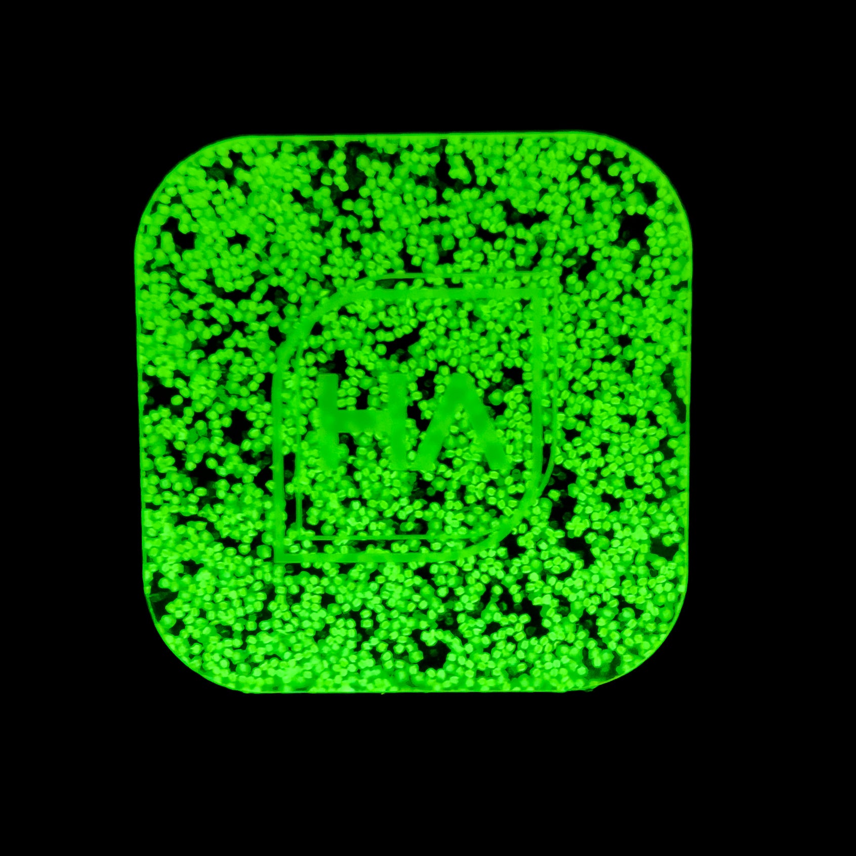 Green glow in the dark glitter cast acrylic sheet