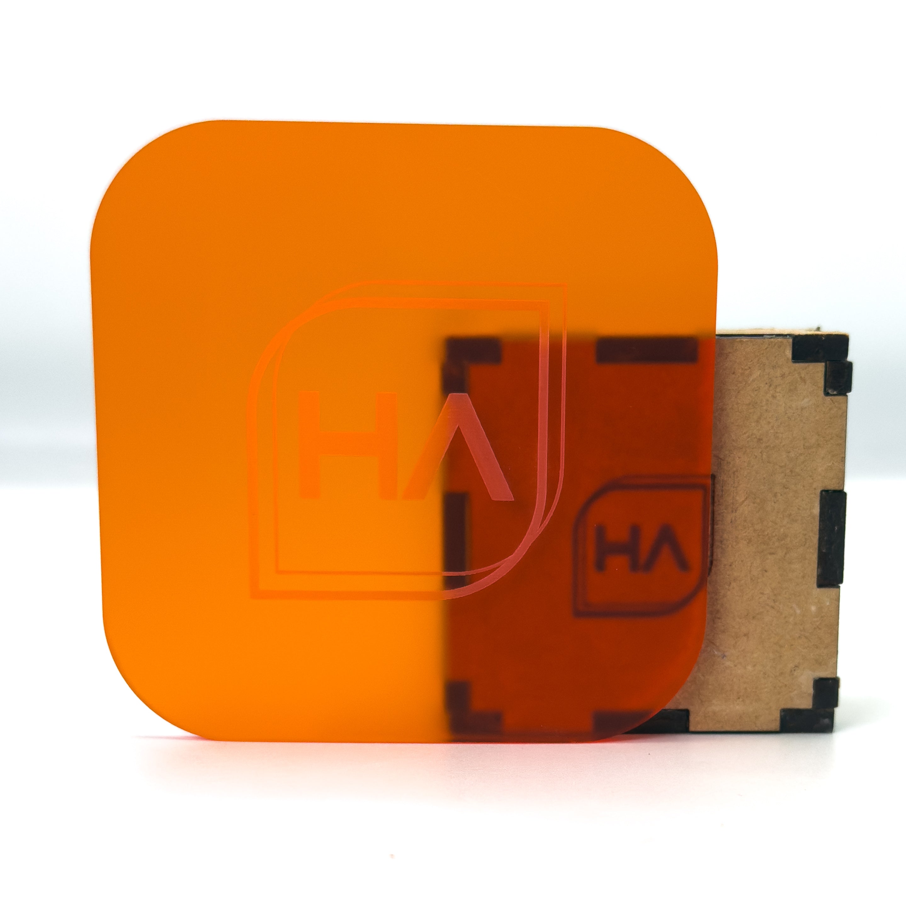 1/8" Frosted Dark Orange Cast Acrylic Sheet
