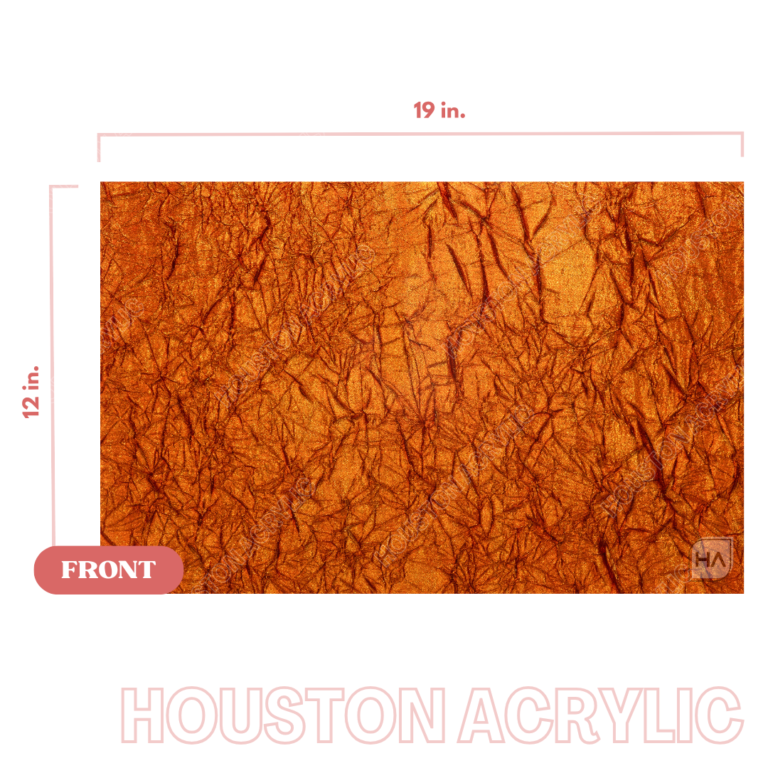 1/8" Amber Crushed Shimmer Cast Acrylic Sheet Full Size Sheet View
