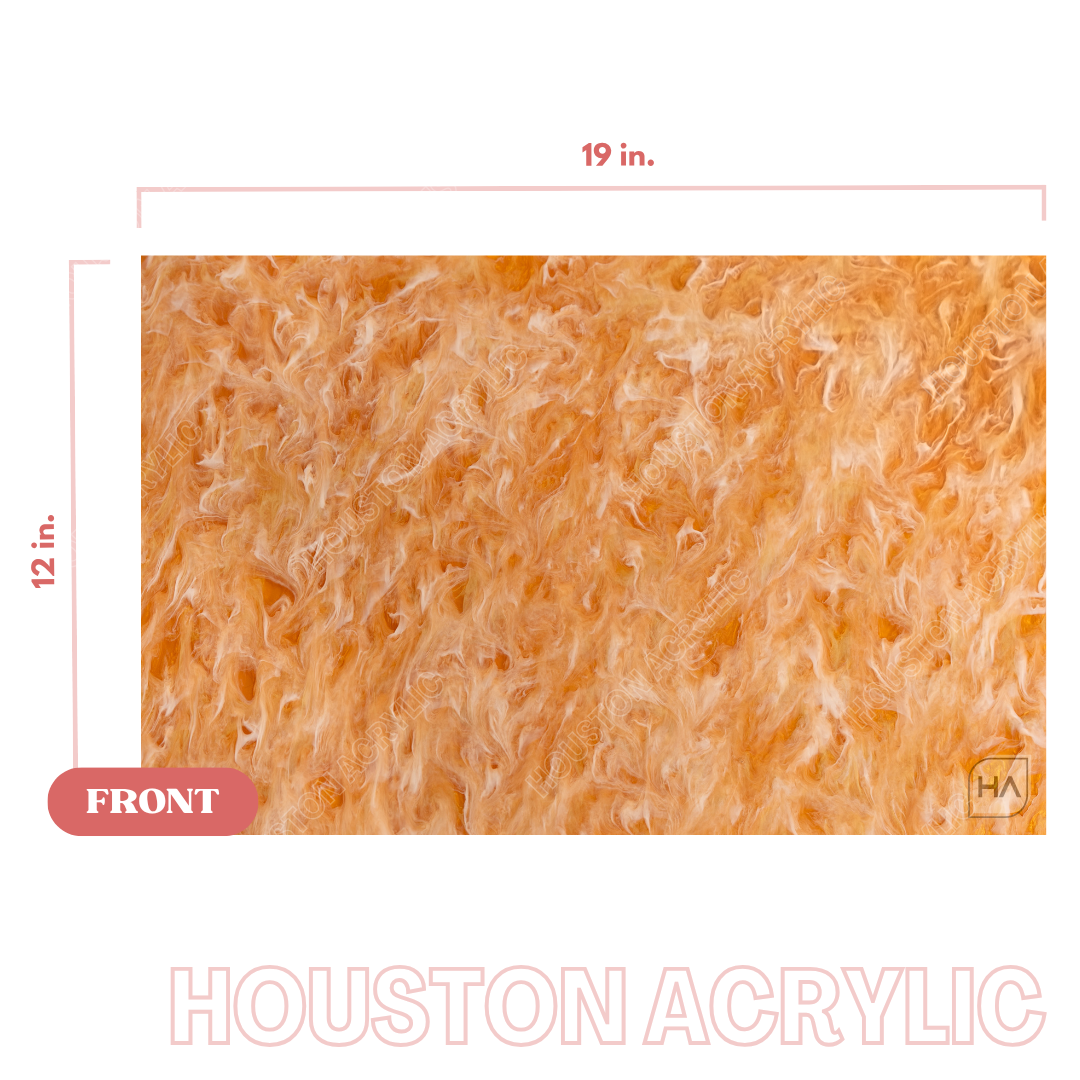 1/8" Amber Haze Cast Acrylic Sheet Full Size Sheet View