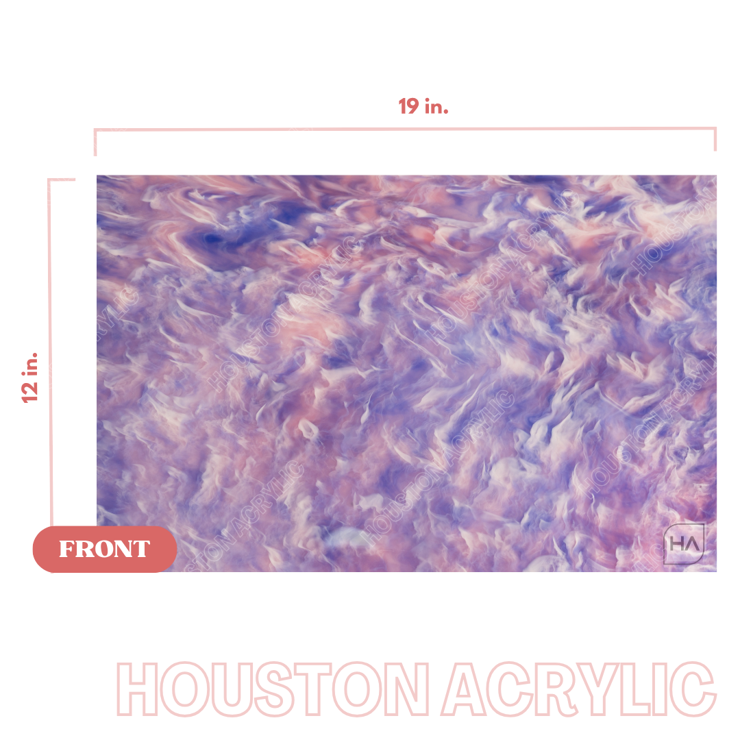 1/8" Amethyst Quartz Cast Acrylic Sheet Full Size Sheet View