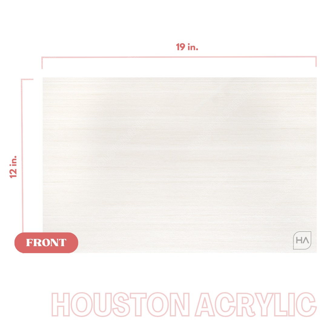 1/8" Antique White Wood Grain Cast Acrylic Sheet Full Size Sheet View