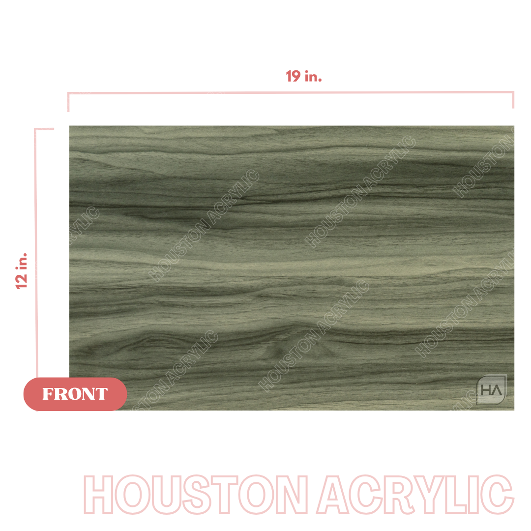 1/8" Ash Wood Grain Cast Acrylic Sheet Full Size Sheet View