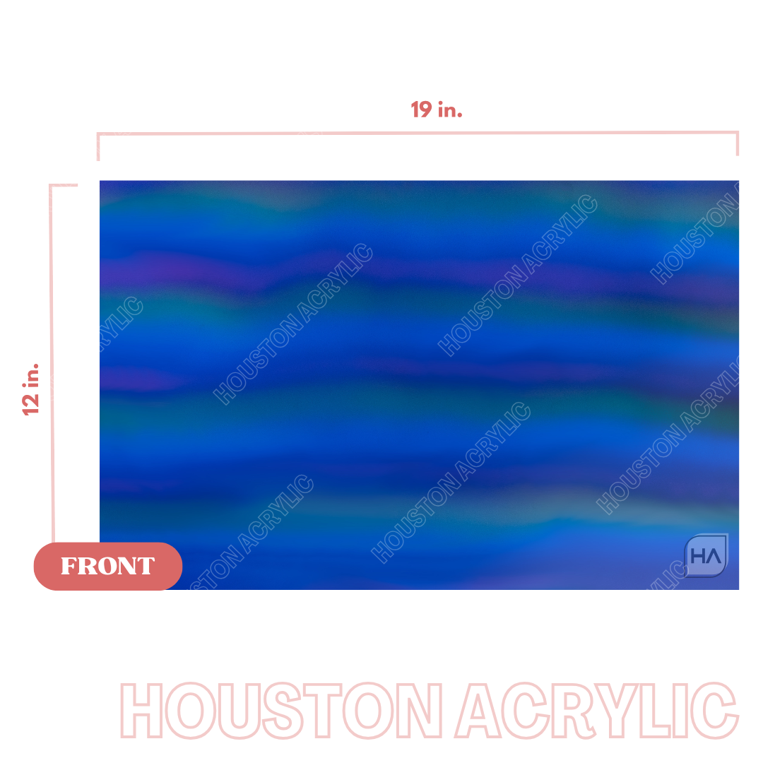 1/8" Aurora Stripes Cast Acrylic Sheet Full Size Sheet View