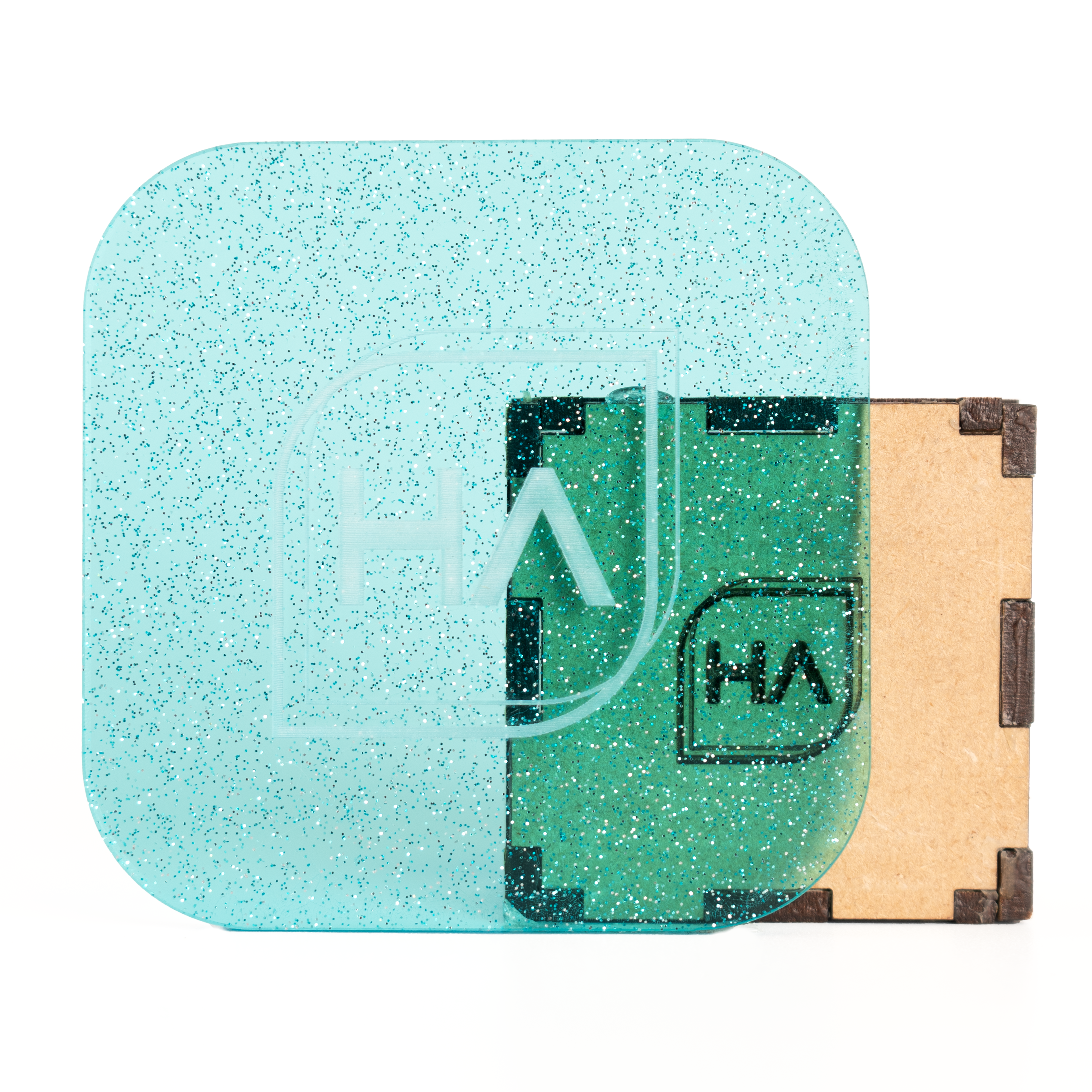 1/8" Aqua Shimmer Glitter Cast Acrylic Sheet