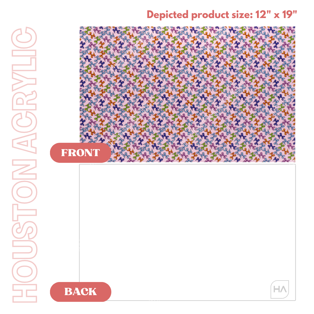 1/8" Balloon Dogs Texture MakerPrint Full Size Sheet View Front and Back Copmarison