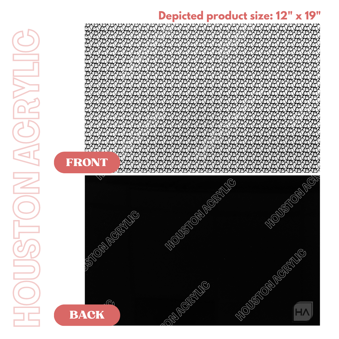1/8" Black Matte Retro Ghost Texture MakerPrint