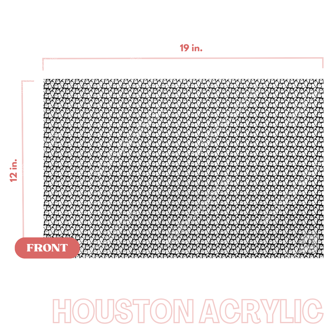 1/8" Black Matte Retro Ghost Texture MakerPrint Acrylic Sheet Full Size Sheet View