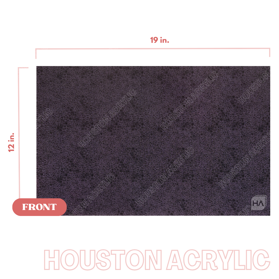1/8" Black Spooky Swirls MakerPrint Acrylic Sheet Full Size View