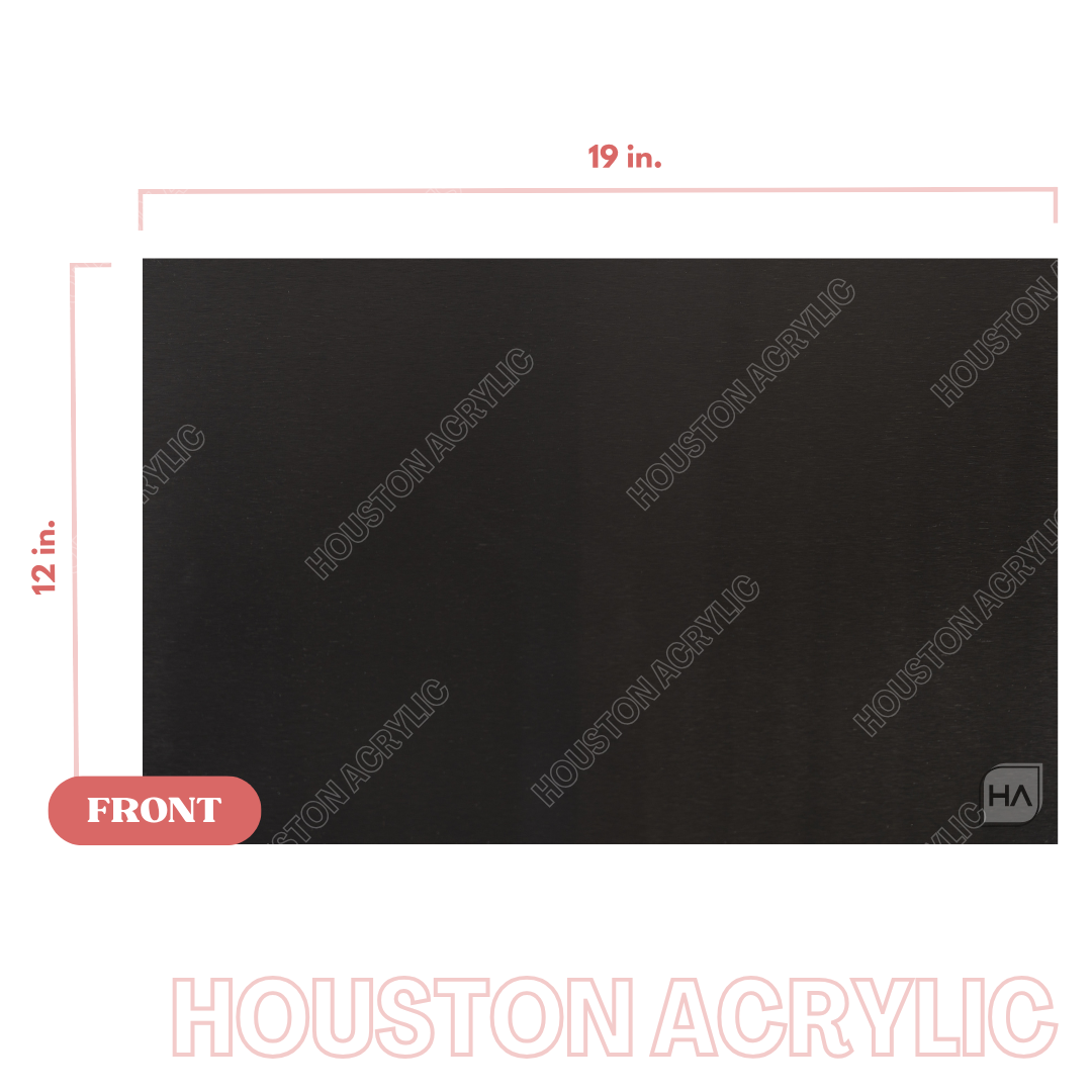 1/8" Brushed Black Cast Acrylic Sheet Full Size Sheet View