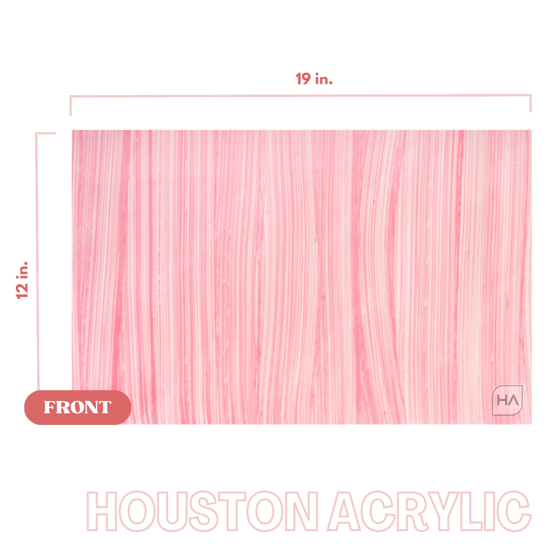 1/8" Brushed Carnation Cast Acrylic Sheet Full Size Sheet View