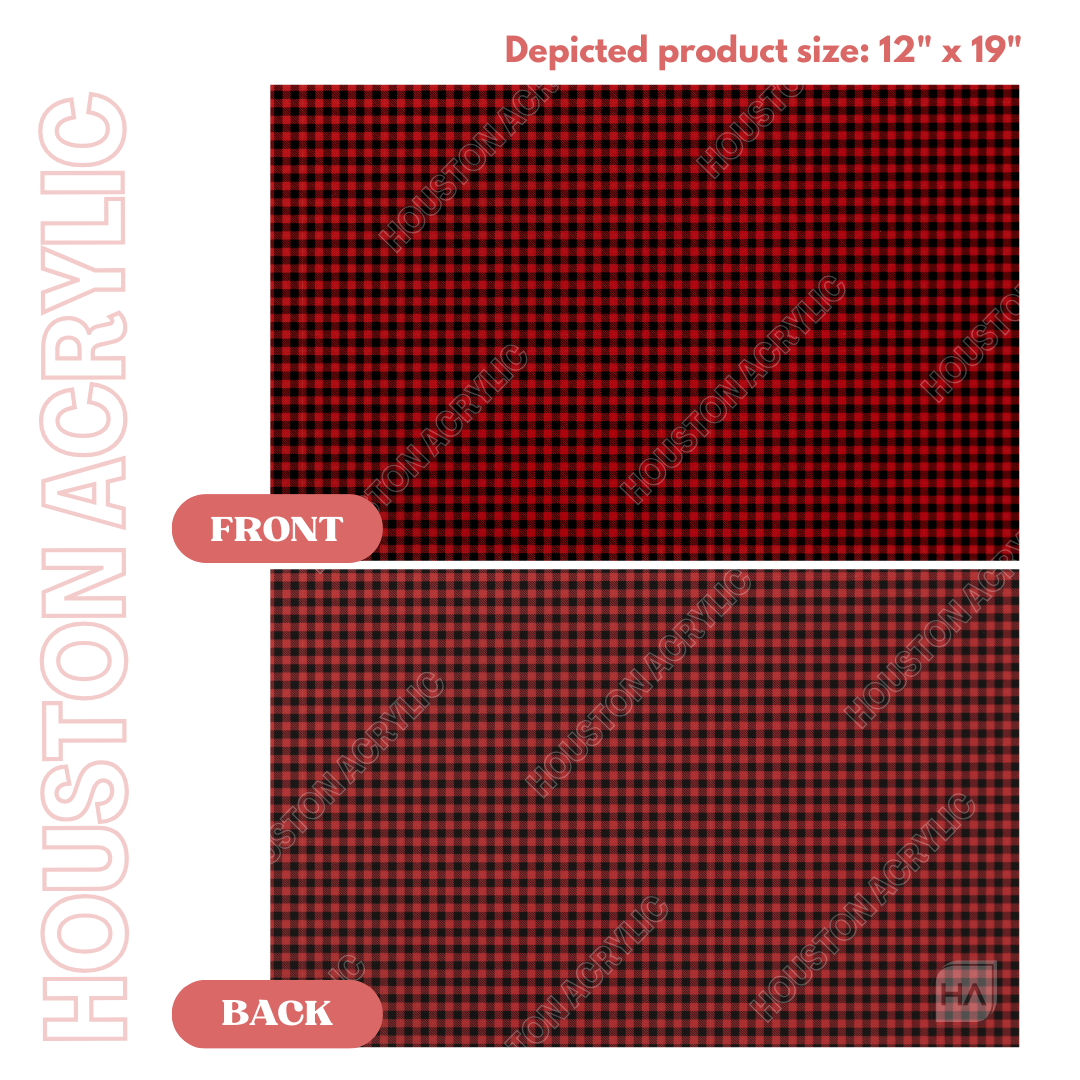 1/8" Buffalo Plaid MakerPrint full size view front vs back