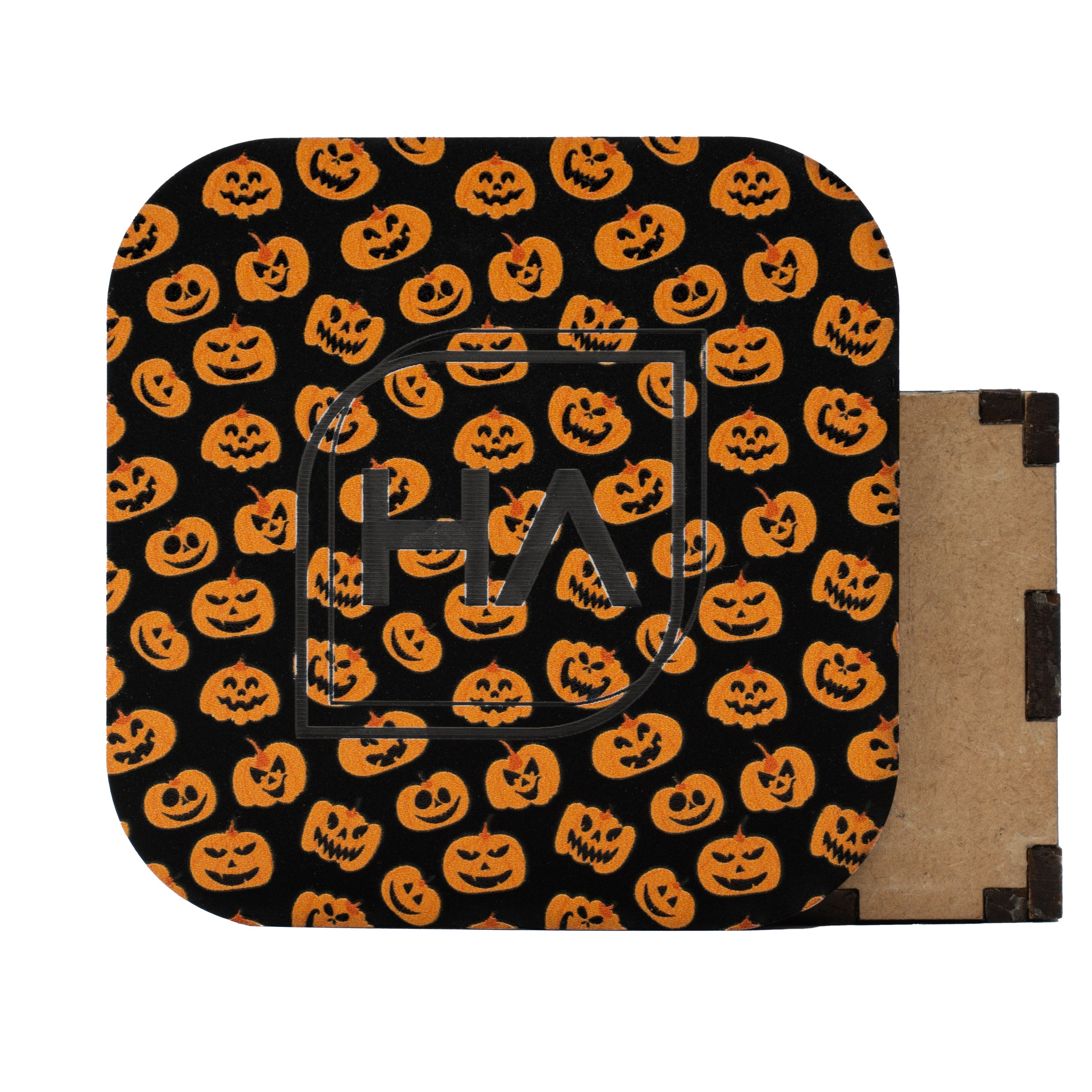 1/8" Black Matte Scattered Jack O' Lanterns Texture MakerPrint