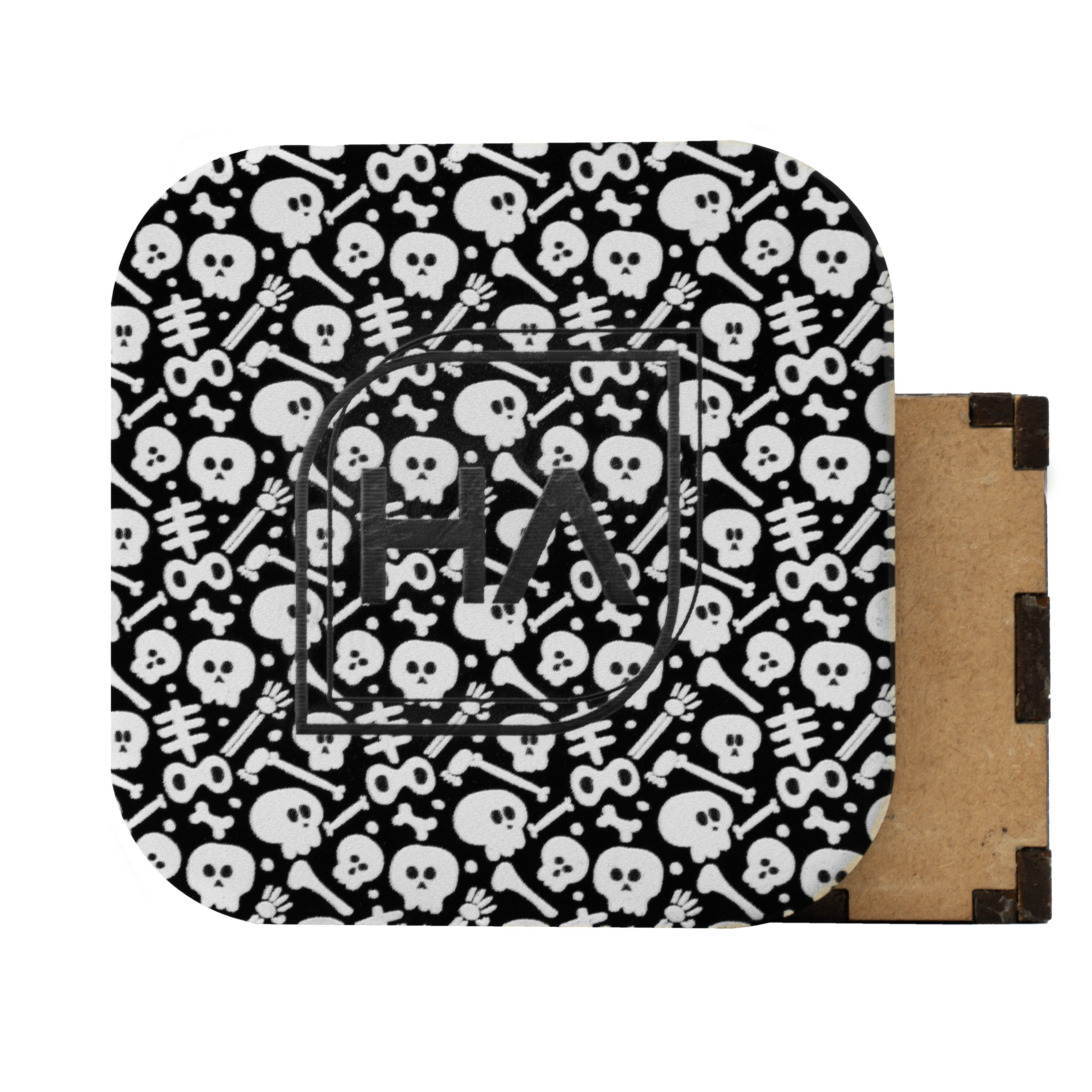 1/8" Black Matte Scattered Retro Bones Texture MakerPrint