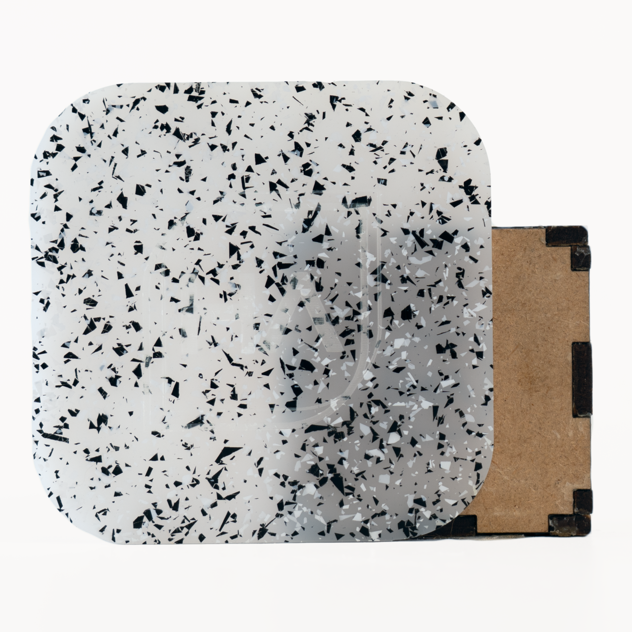 1/8" Black and White Flakefetti Cast Acrylic Sheet