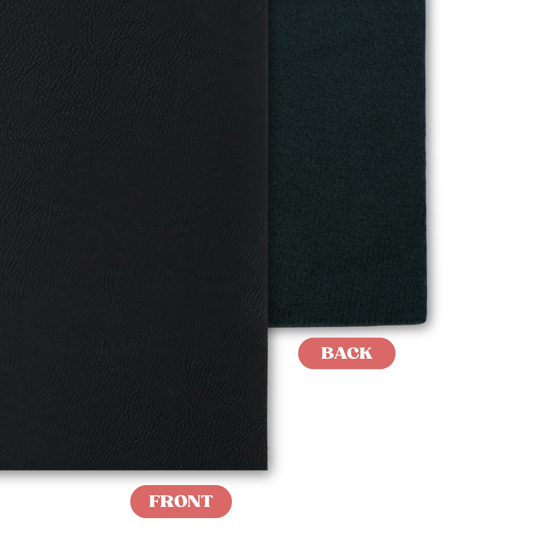 Black to Red MakerLeatherette Laserable Leatherette Sheet Front vs Back Comparison
