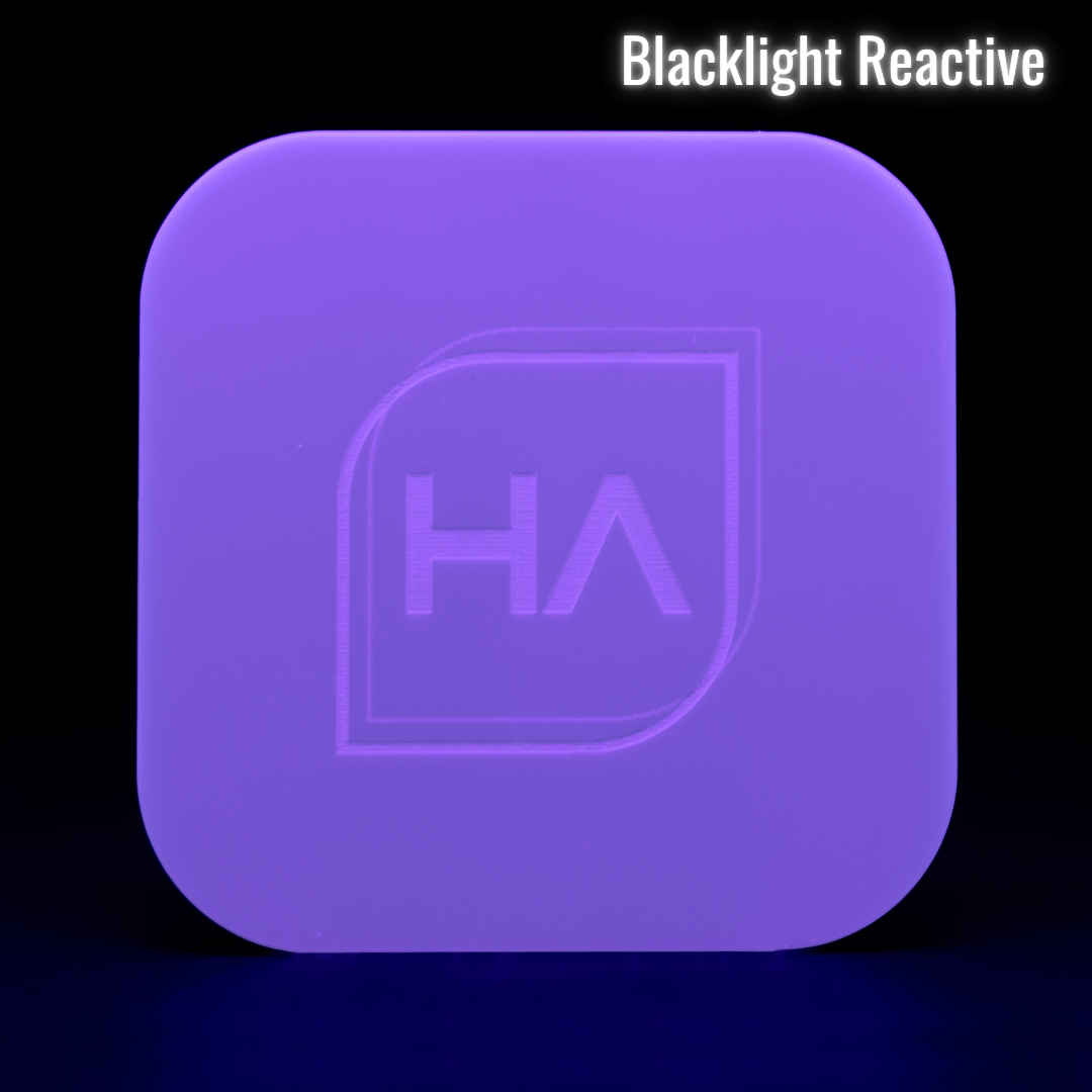 Blacklight reactive 1/8" Breakfast Blue Cast Acrylic