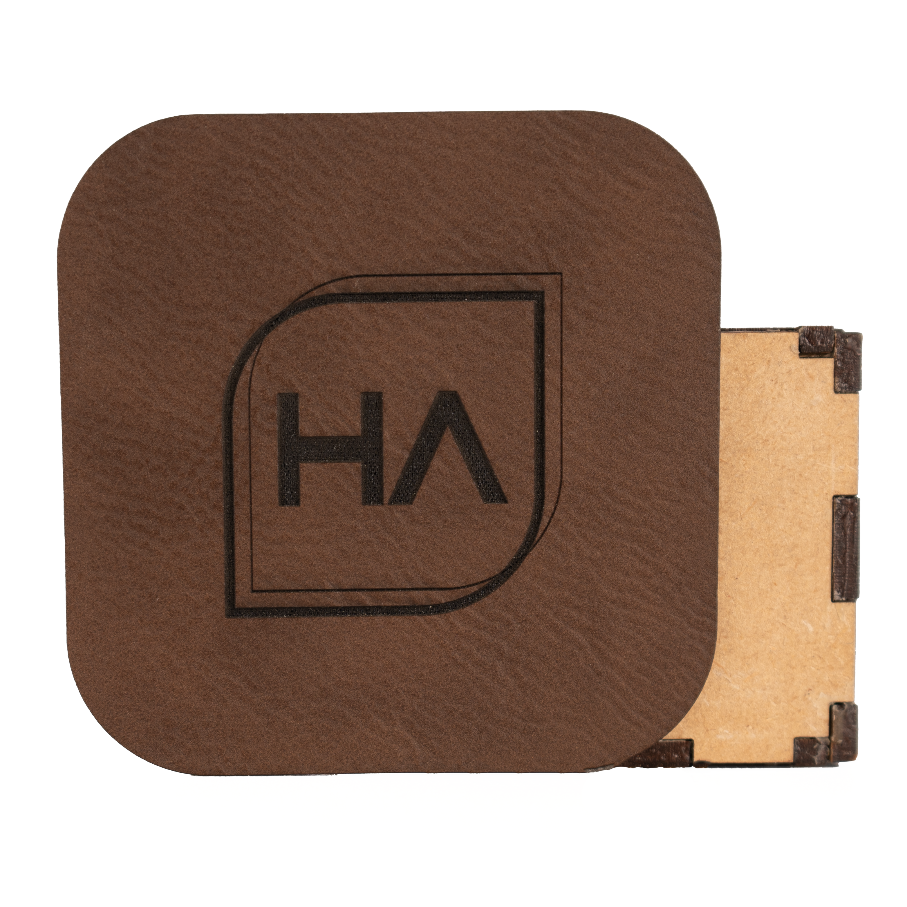 Brown to Black Laserable Leatherette Sheet