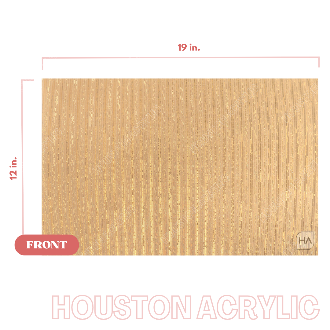 1/8" Champagne Threaded Glitz Cast Acrylic Sheet Full Size Sheet View