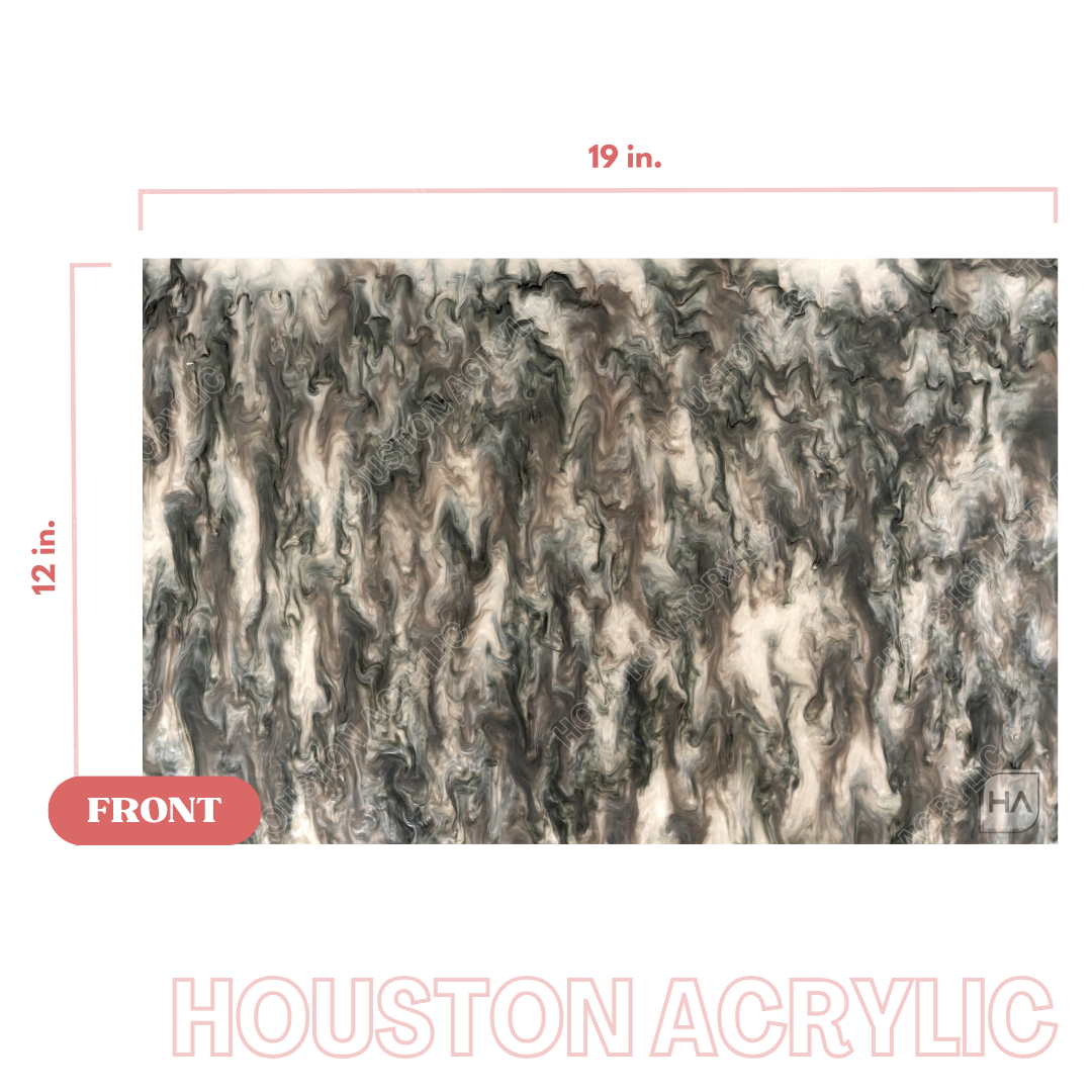 1/8" Chrome Pearly Swirly Cast Acrylic Sheet