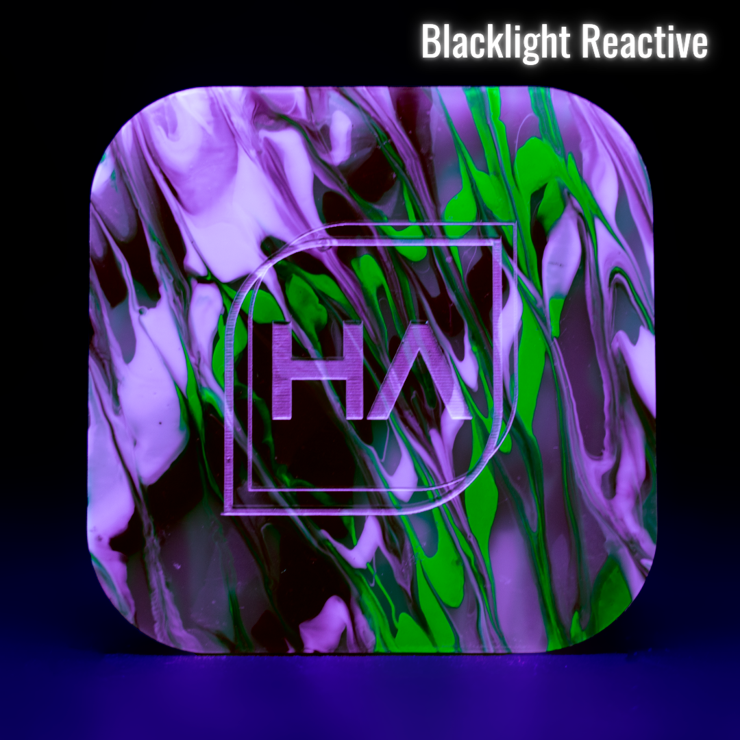 Blacklight reactive 1/8" Christmas Paint Cast Acrylic Sheet