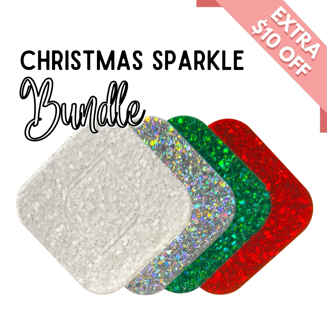 1/8" Christmas Sparkle Cast Acrylic Sheet Bundle