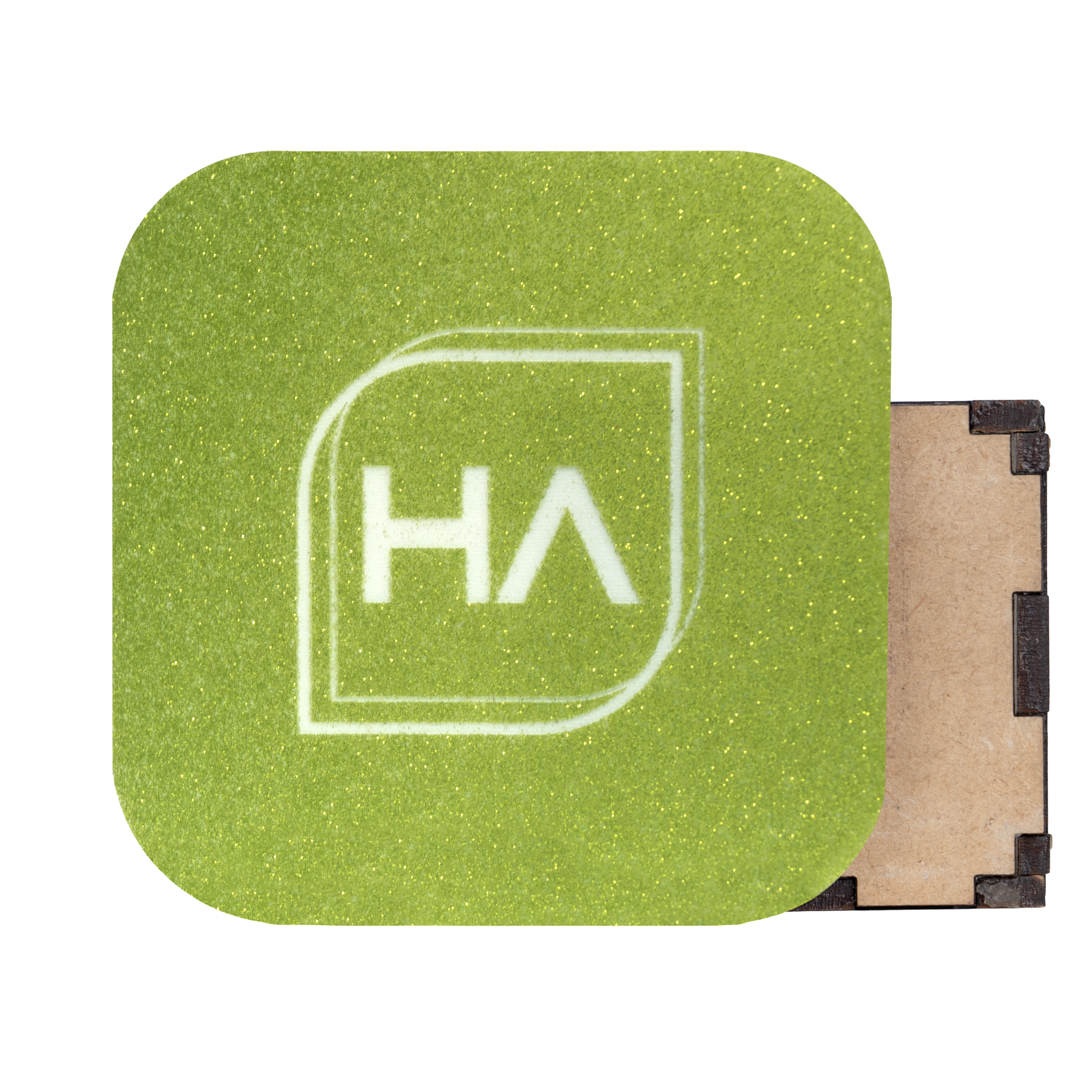 1/8" ColorCarve Lime Green to White Glitter Cast Acrylic Sheet