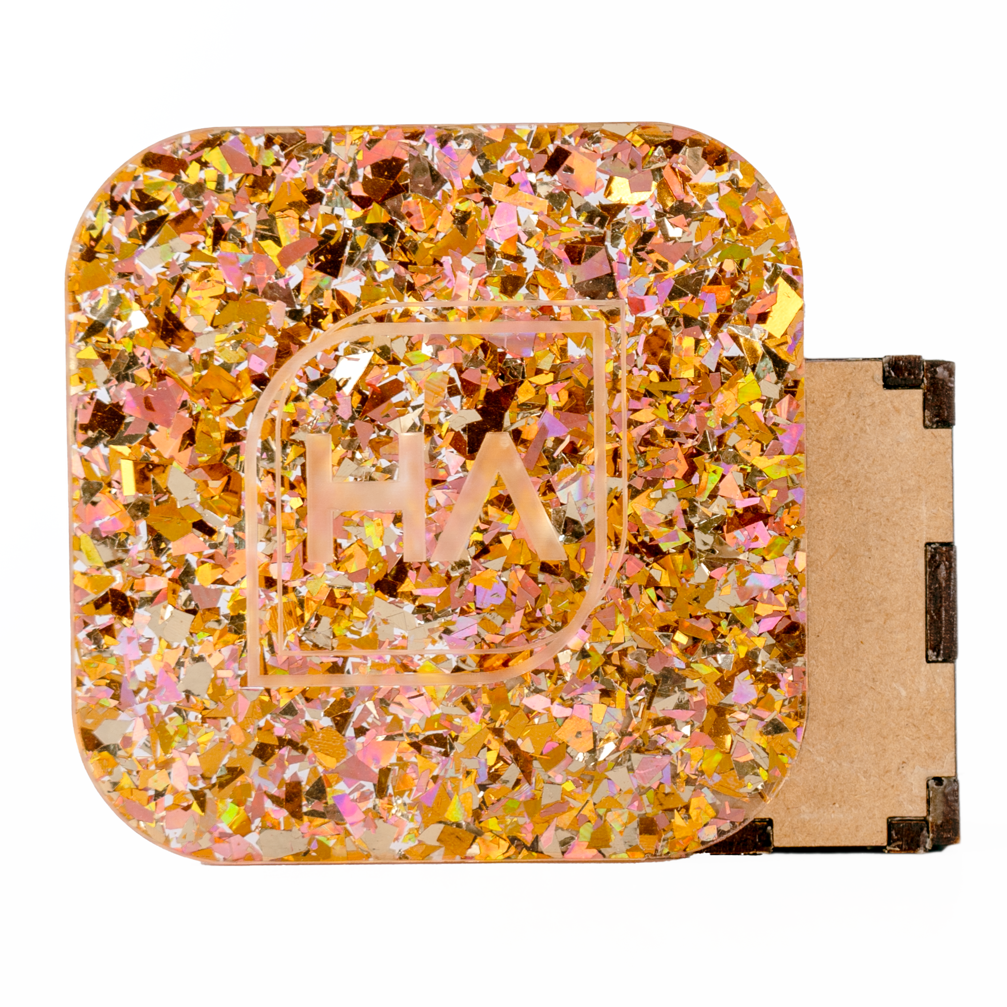 4mm Copper Rose Confetti Glitter Cast Acrylic Sheet