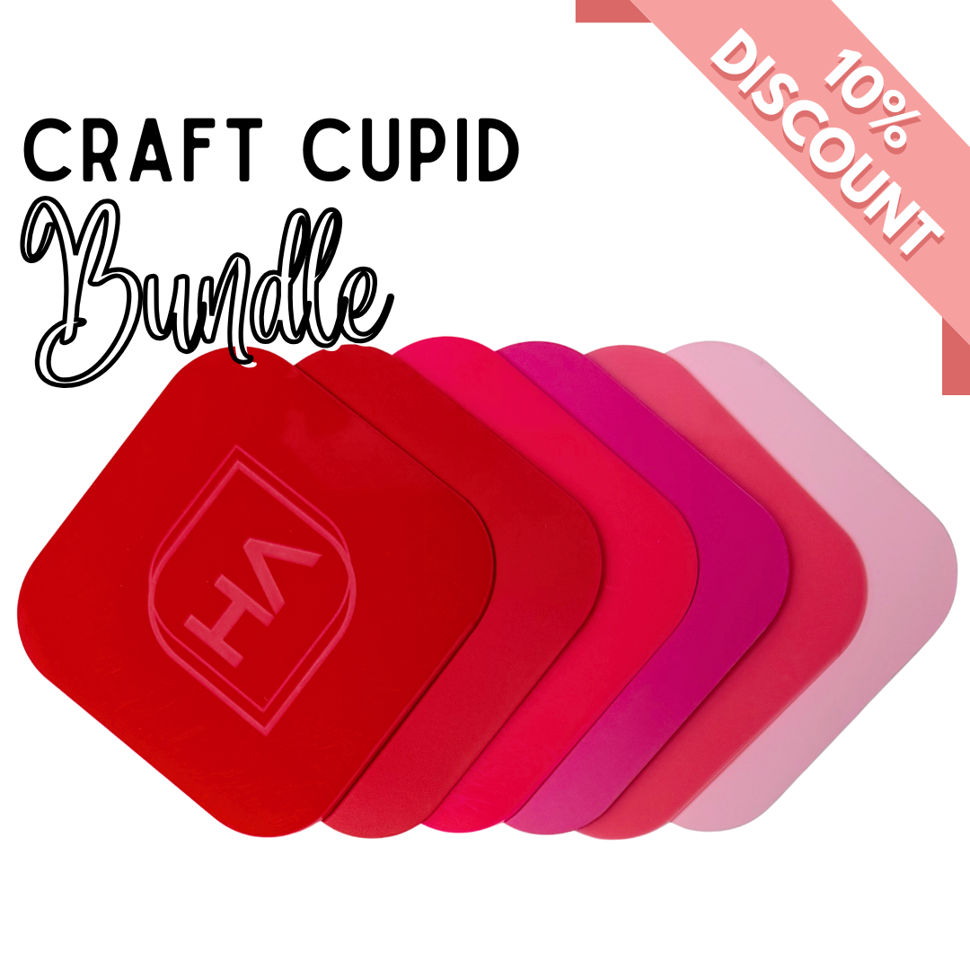 Craft Cupid Acrylic Sheet Bundle for Valentine's Day