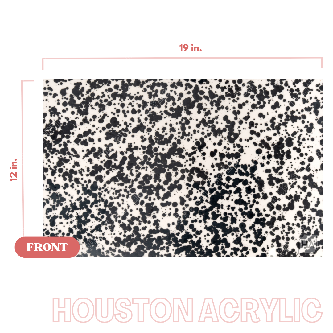 1/8" Dalmatian Splatter Cast Acrylic Sheet