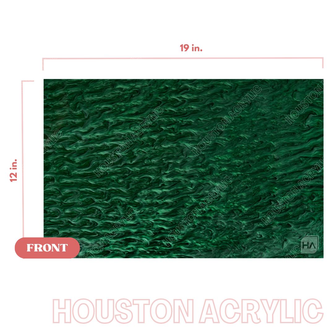 1/8" Dark Green Pearl Cast Acrylic Sheet