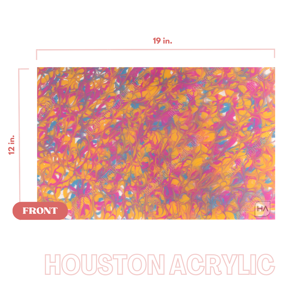 1/8" Disco Swirls Cast Acrylic Sheet