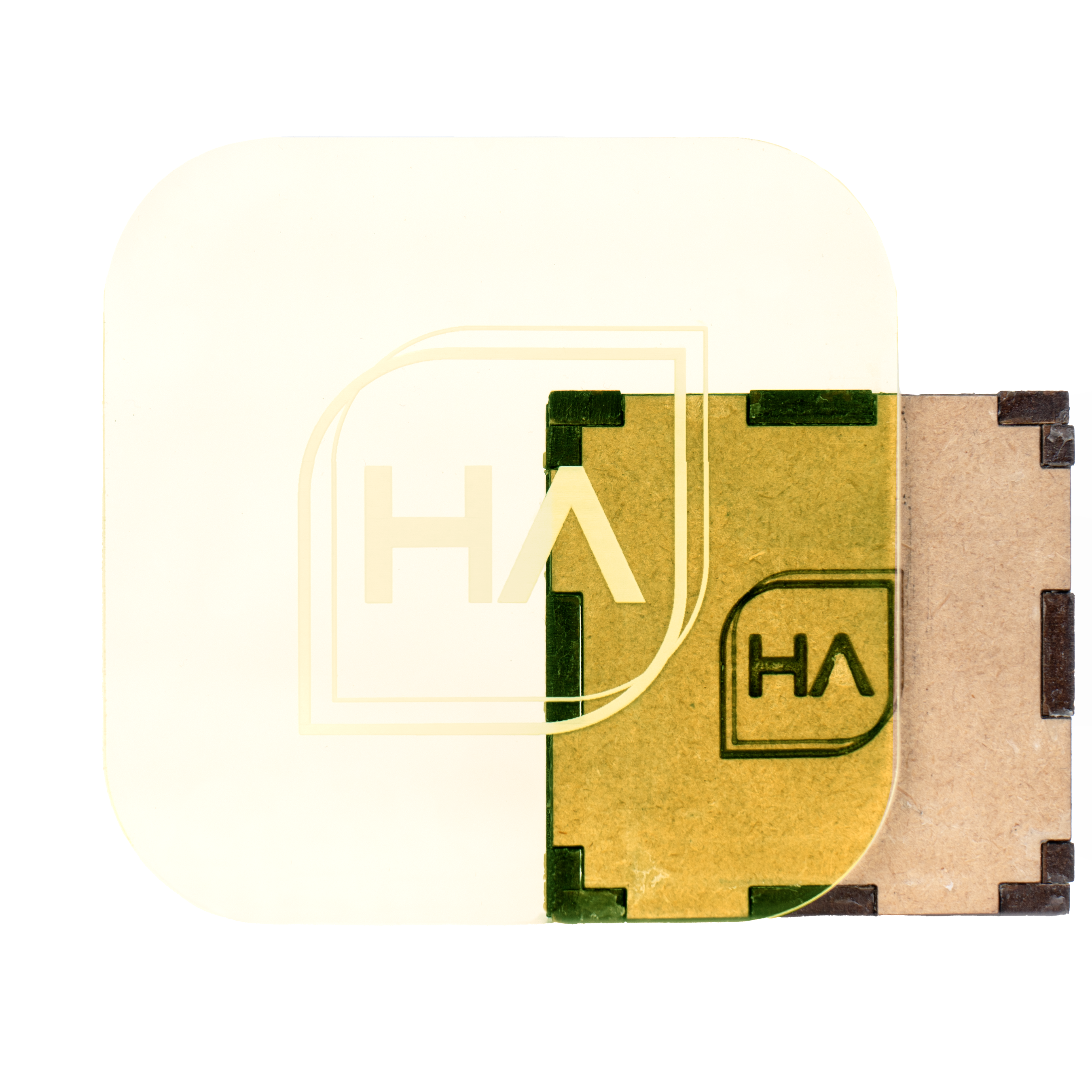 1/8" Edge Glow Translucent Yellow Cast Acrylic Sheet Reverse Engrave