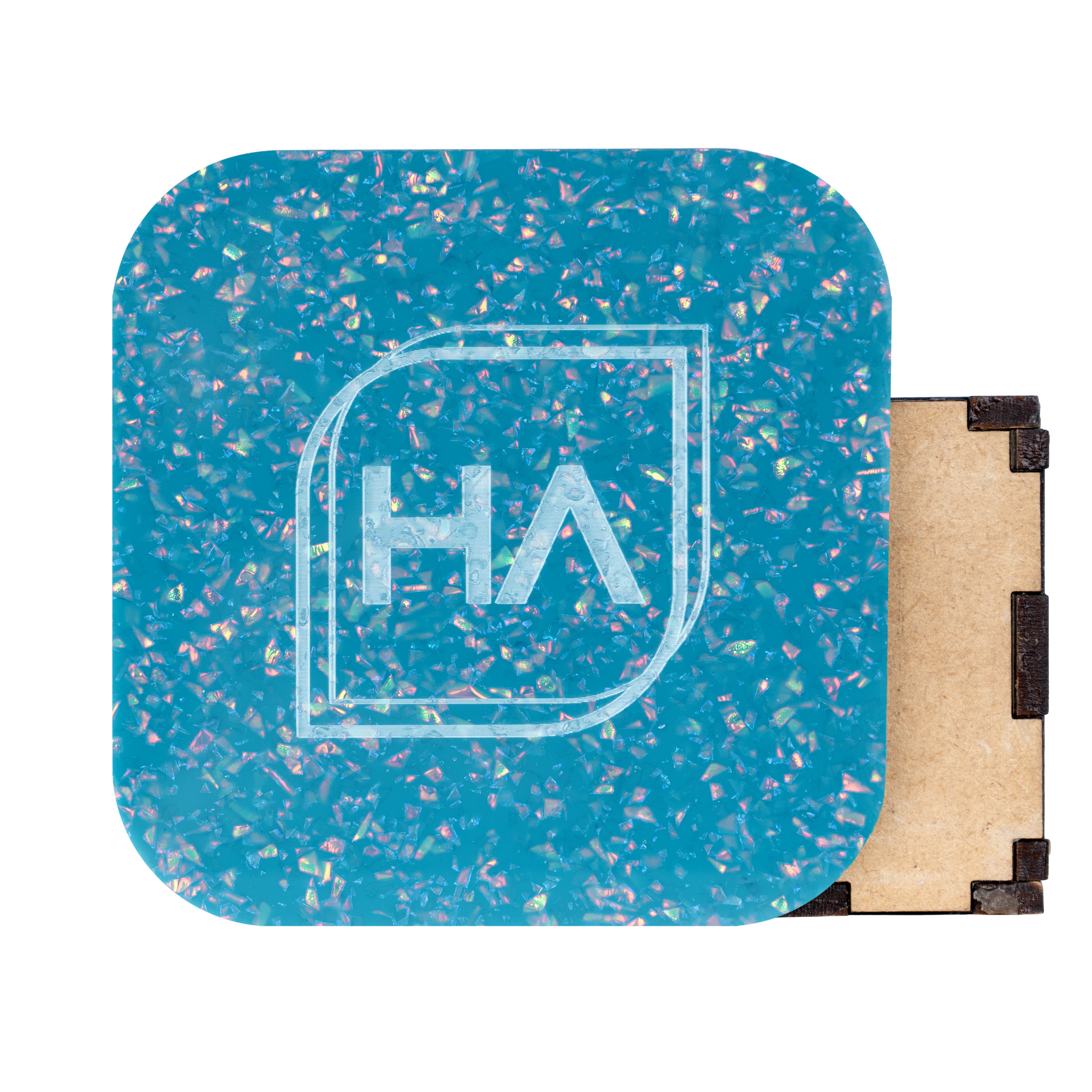 1/8" Electric Blue Crackled Cast Acrylic Sheet