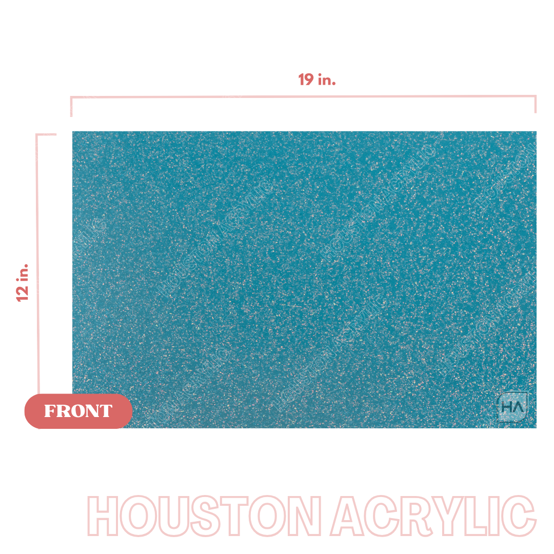 1/8" Electric Blue Crackled Cast Acrylic Sheet Full Size Sheet View