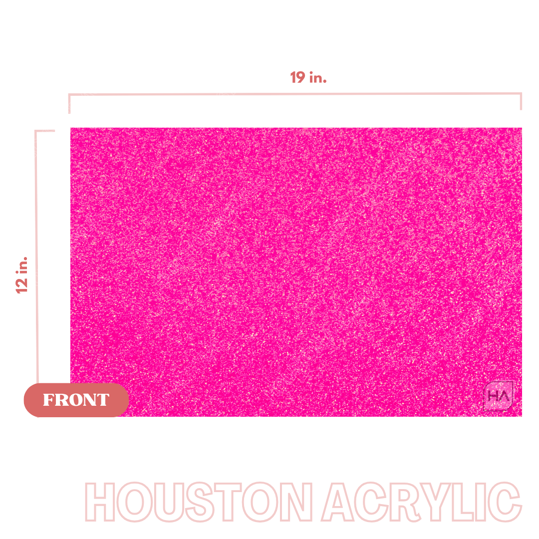 1/8" Electric Pink Crackled Cast Acrylic Sheet Full Size Sheet View