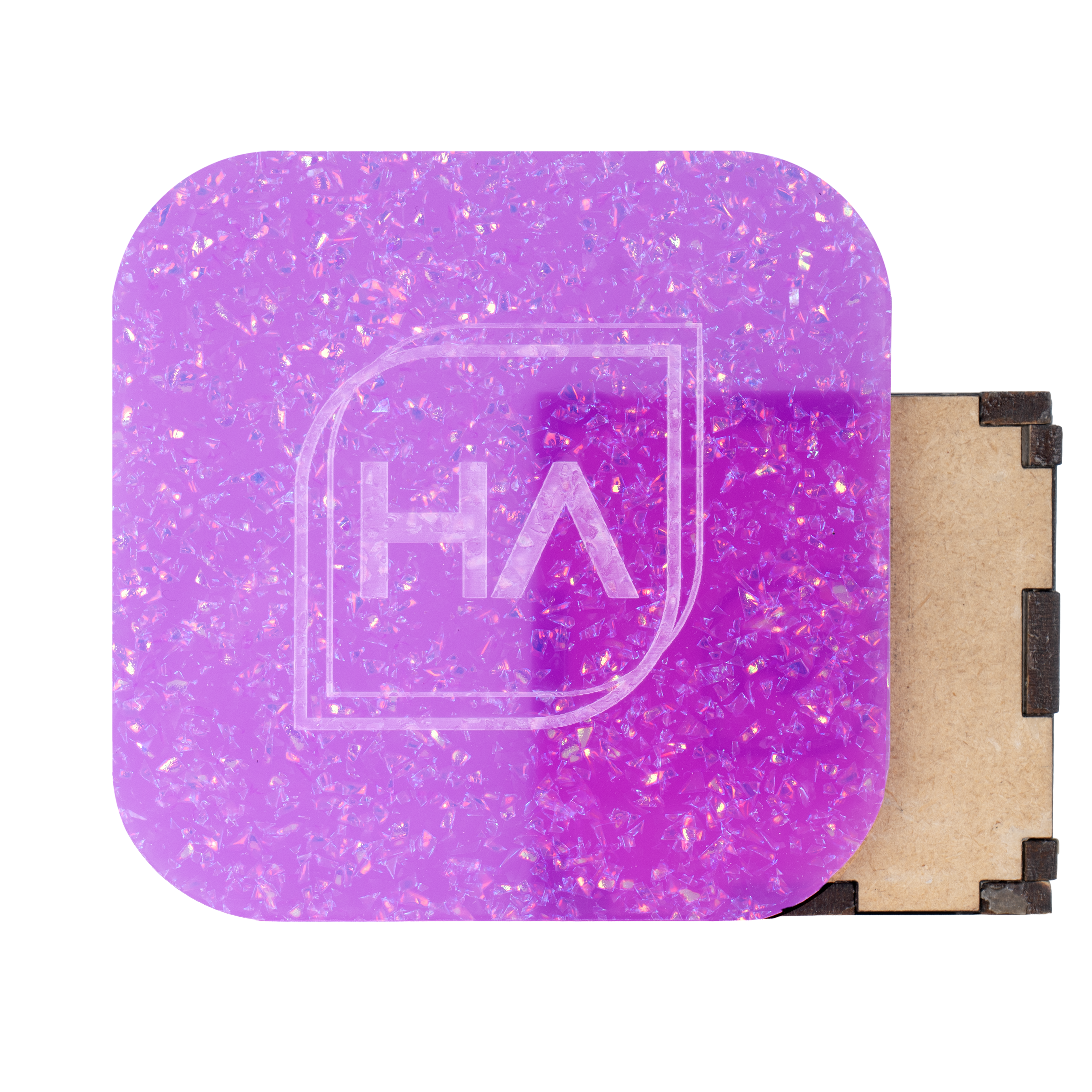 1/8" Electric Purple Crackled Cast Acrylic Sheet