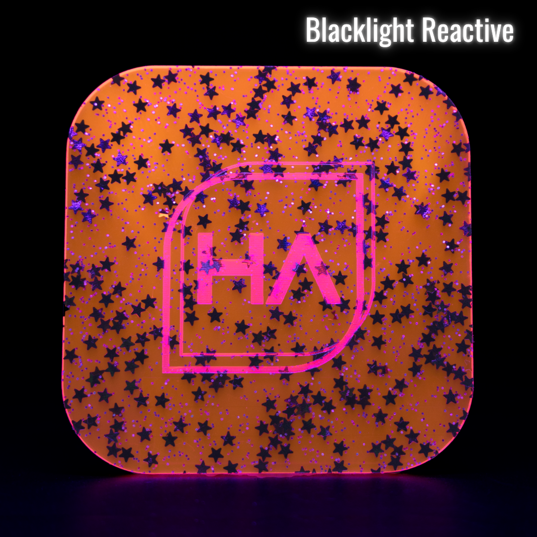 Blacklight reactive 1/8" Emo Nights Fluorescent Cast Acrylic Sheet