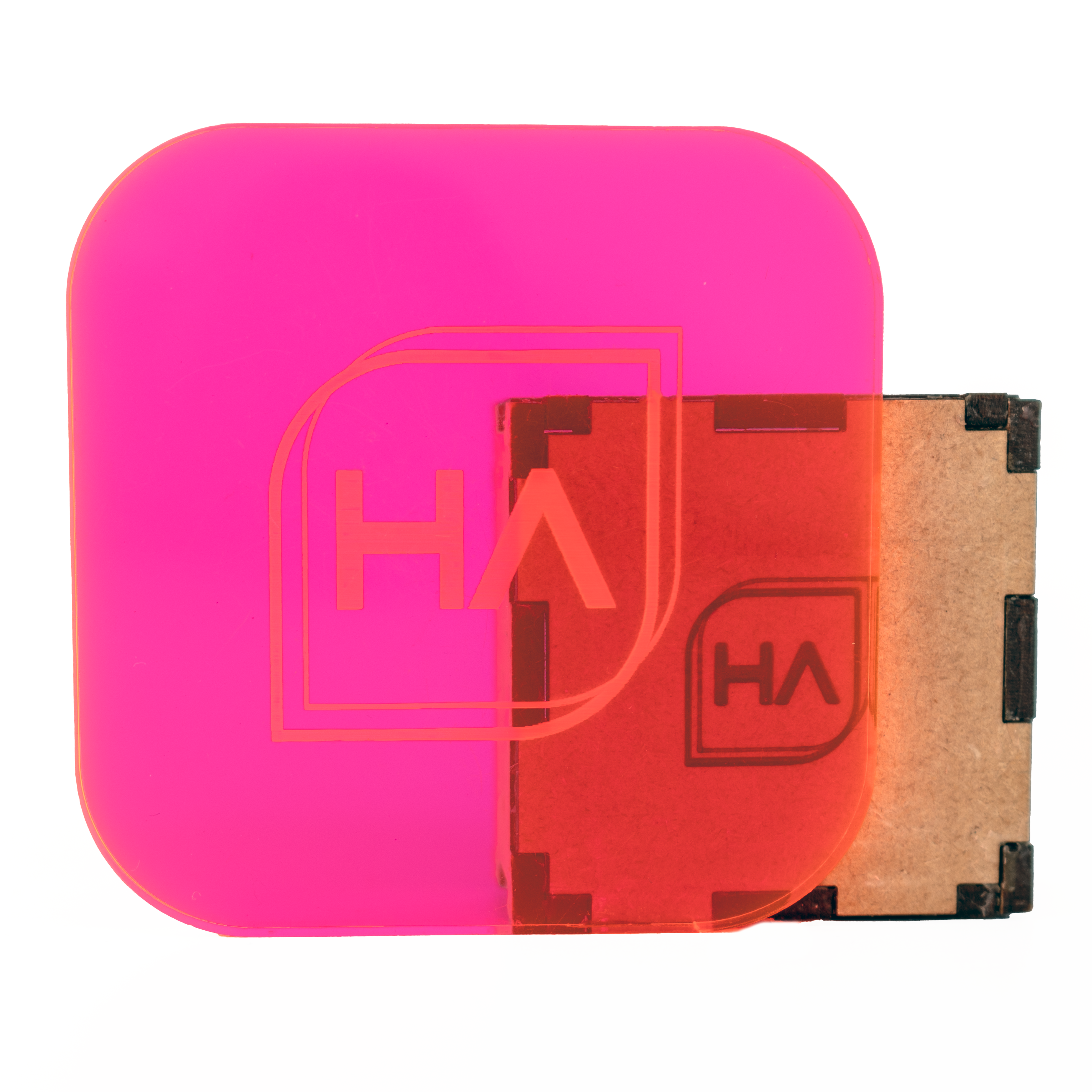 1/4" fluorescent red pink cast acrylic sheet