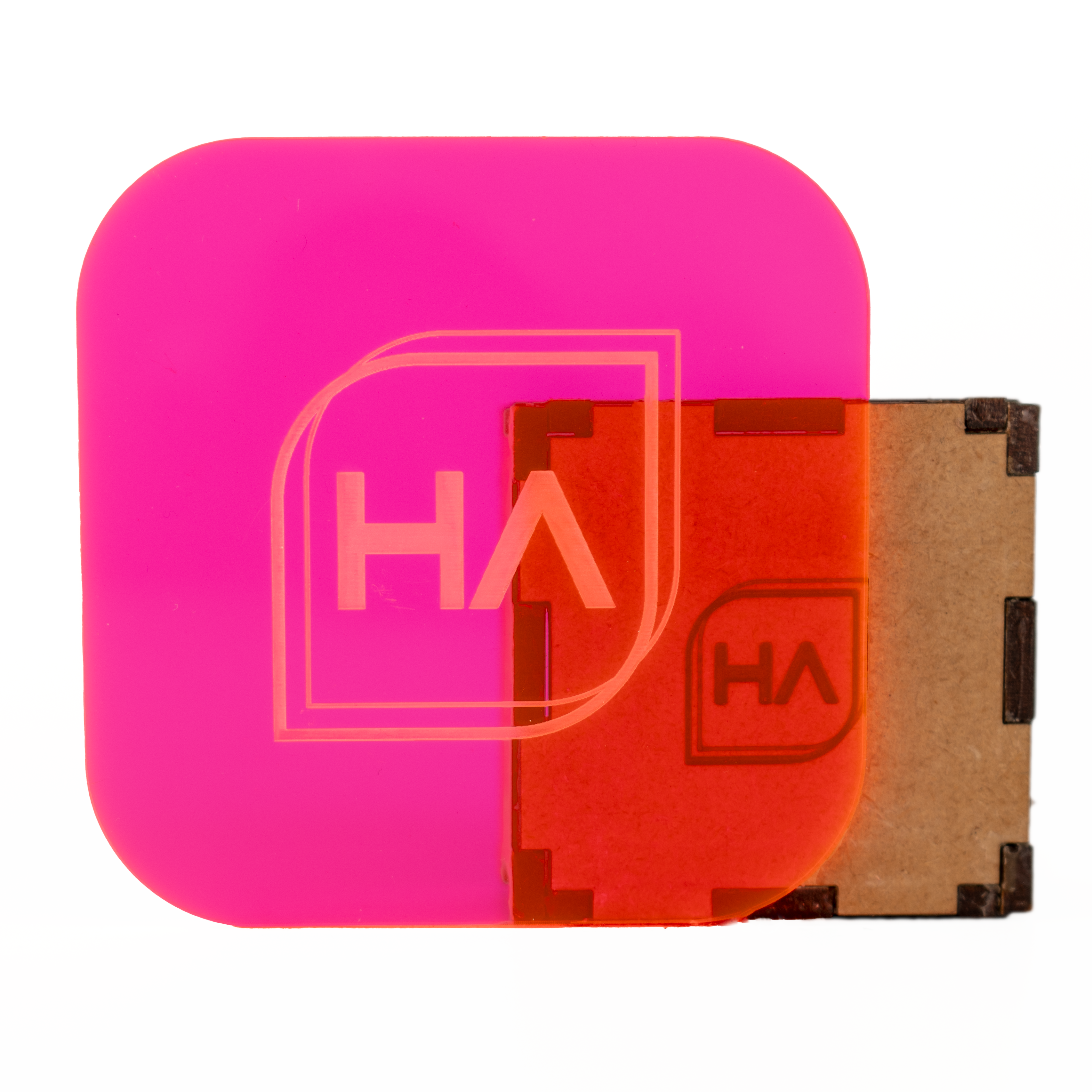 1/8" fluorescent red pink cast acrylic sheet