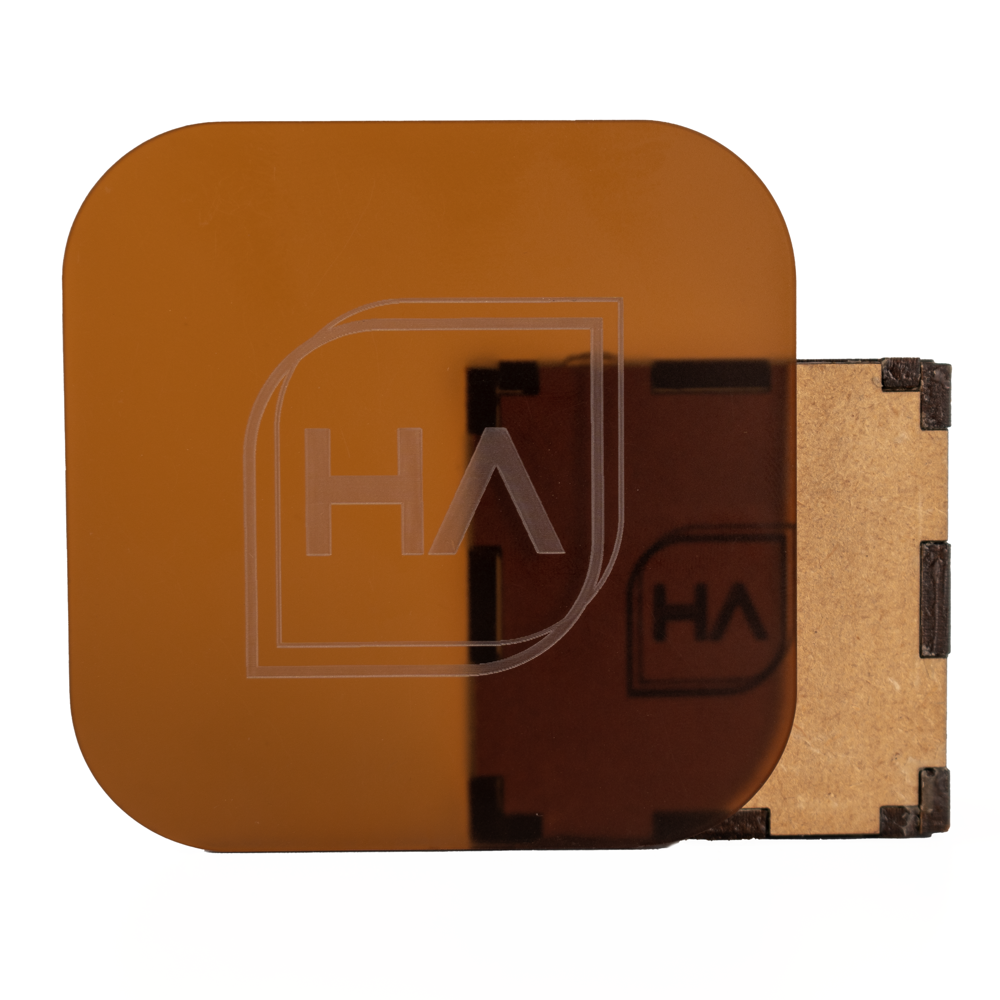 1/8" Frosted Amber Cast Acrylic Sheet