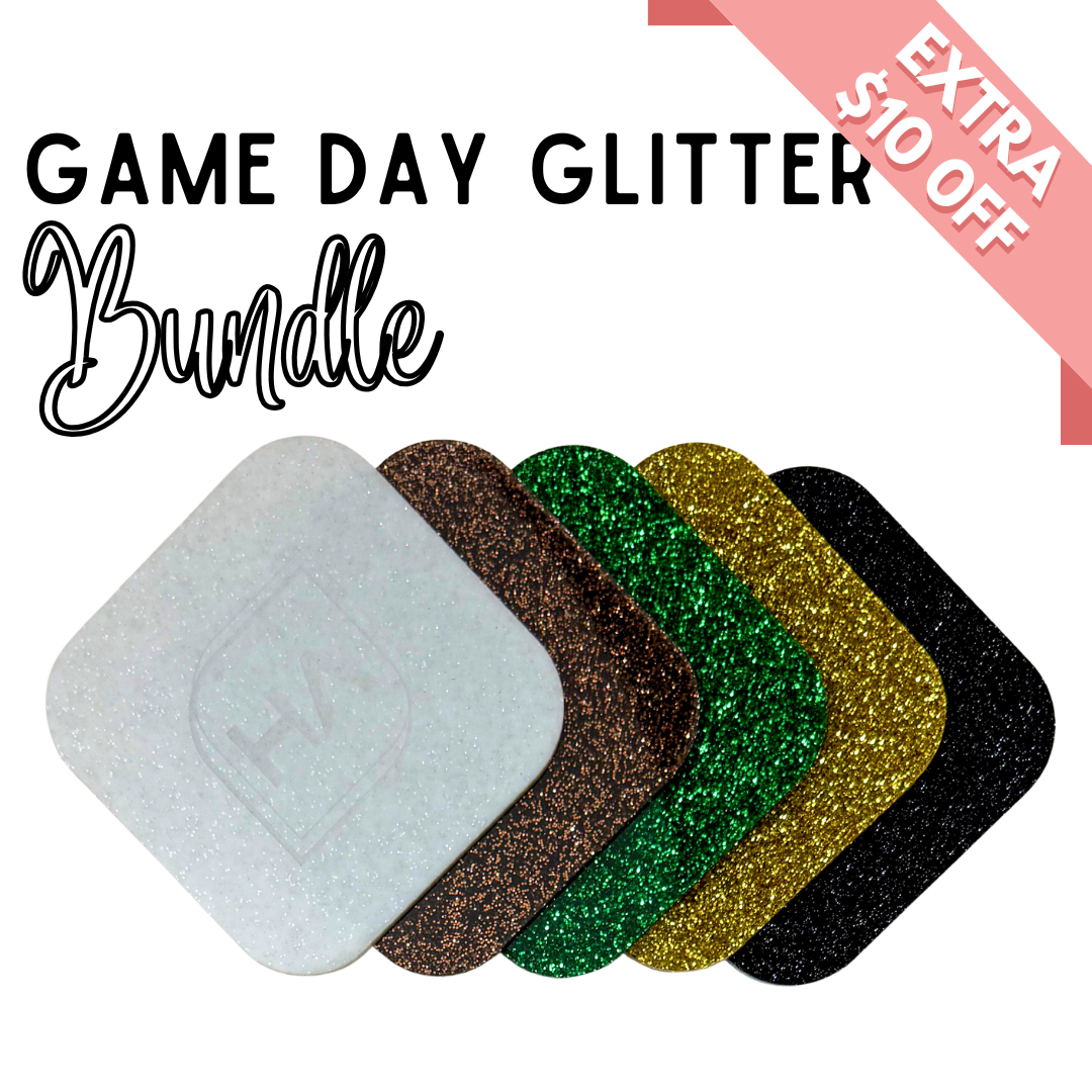 1/8" Game Day Glitter Cast Acrylic Sheet Bundle