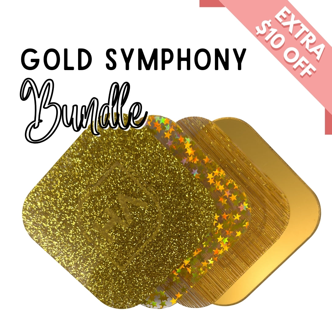 1/8” Gold Symphony Acrylic Sheet Bundle