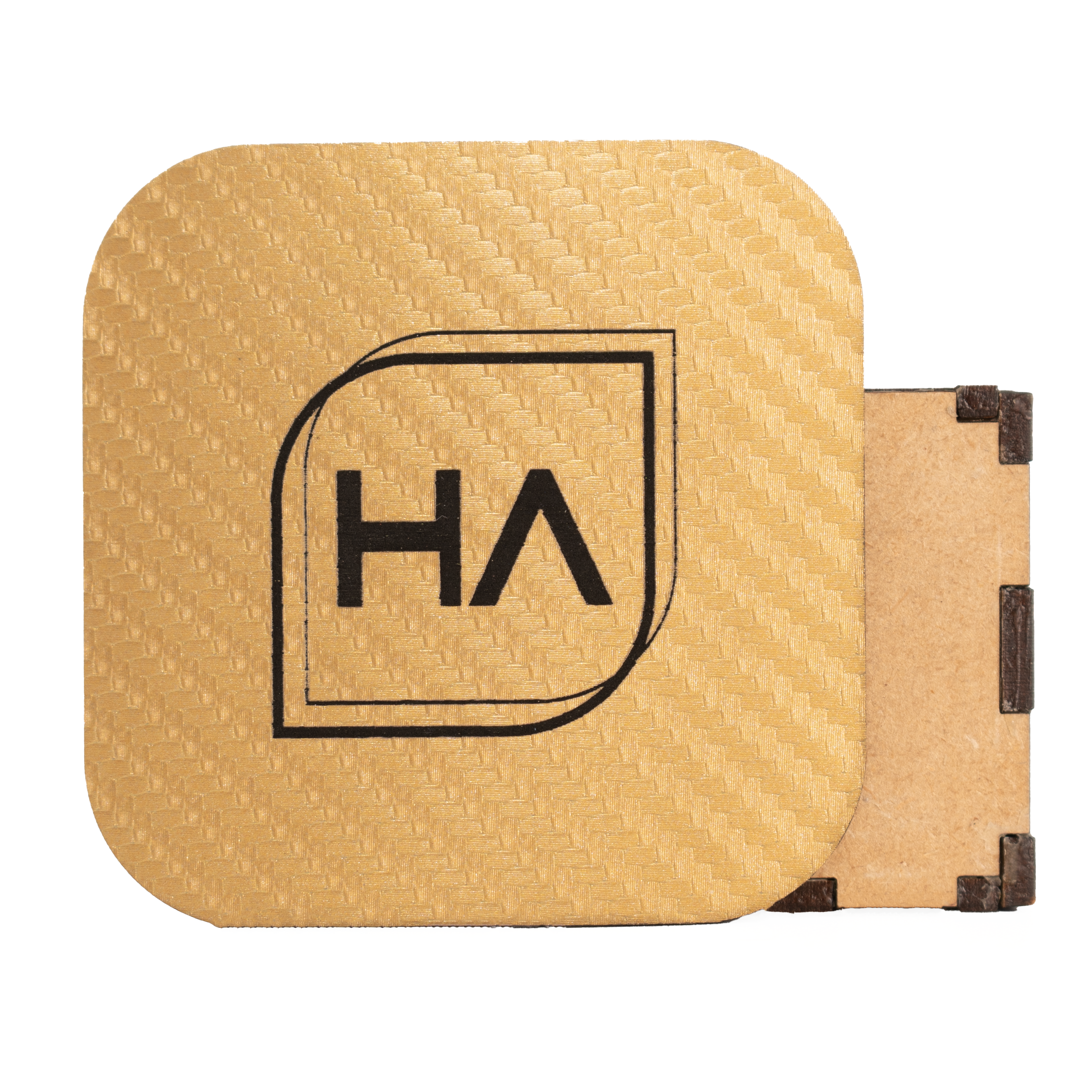 Leatherette Sheets 12" x 24" - Golden Carbon Fiber/Black