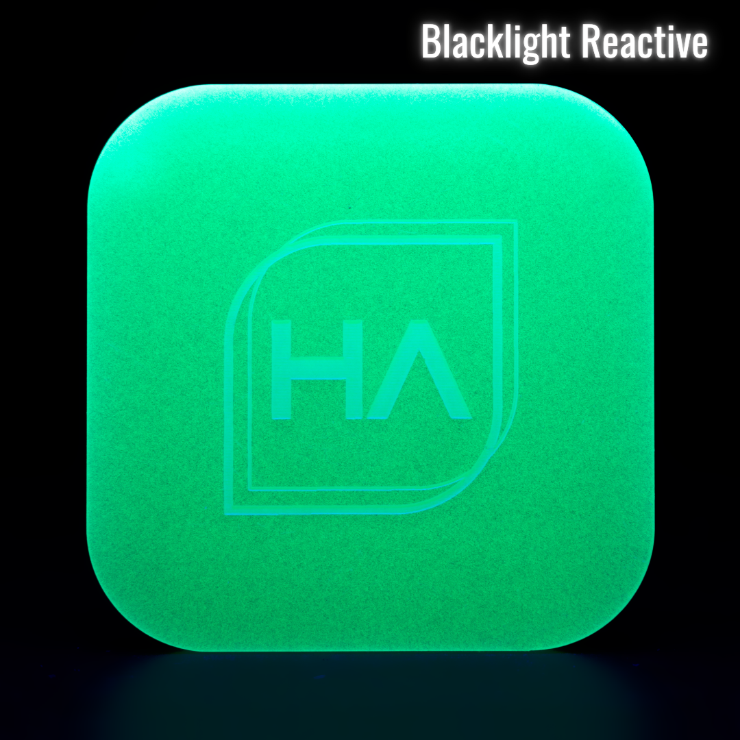 Blacklight reactive 1/8" Green Glow in the Dark Cast Acrylic Sheet